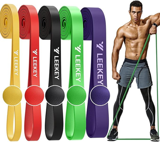 LEEKEY Resistance Bands, Exercise Bands Pull Up Assist Bands - Workout Bands Set - Mobility Band Powerlifting Bands for Men and Women Fitness Training, Physical Therapy,Home Workouts