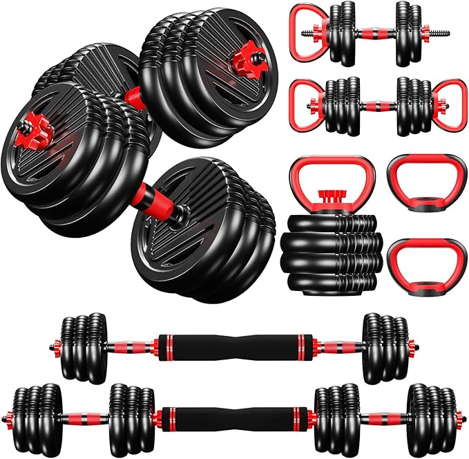 4-in-1 Adjustable Weight Dumbbell Set - Premium Home