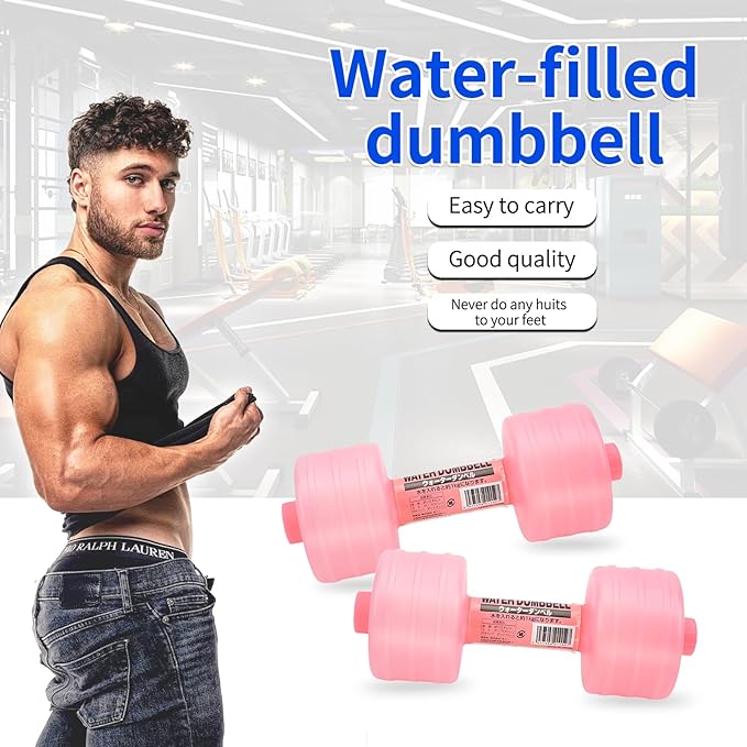 Water Filled Dumbbells 2Pcs 2.2Lbs Portable Travel Weights 10.2 * 3.9 Inches