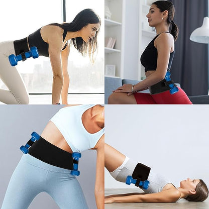 Exercise Hip Thrust Belt, Hip Bridge Belt, Easy to Use with Dumbbells, Kettlebells, or Plates, Slip-Resistant Padding that Protects Your Hips for the Gym, Home Workouts