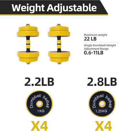 Nice C Weights, Dumbbell Set, Kettlebells, Adjustable Dumbbells, Barbell Weight Set, 20-40-50-70LB 3-in-1 set, Non-Slip, All-purpose