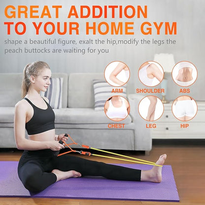 Resistance Bands, Exercise Bands with Handles, Door Anchor and Ankle Straps, 150/240/300/360LBS Workout Bands for Working Out Strength Training, Physical Therapy, Shape Body, Yoga, Home Gym