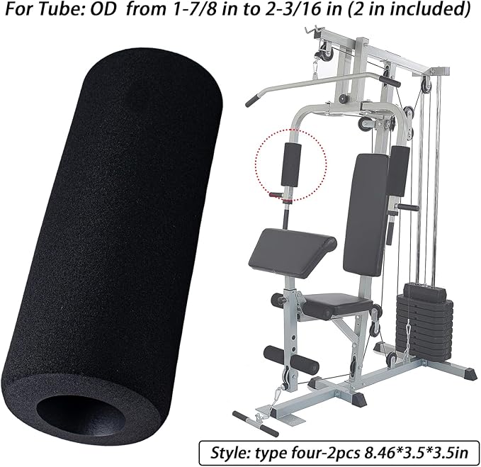 Foot Foam Pads Rollers Replacement Set for Home, Weight Bench Foam for Inversion Table Leg Tube,Sit Ups,Leg Curl Attachment/Extension