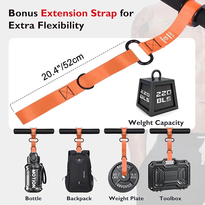 FitBeast Forearm Strengthener & Wrist Roller with Thickened Handle, Forearm Exerciser with Adjustable Nylon Strap, 220lbs Capacity - Ideal for Wrist, Forearm, Grip, and Arm Workouts, Grip Strength Trainer