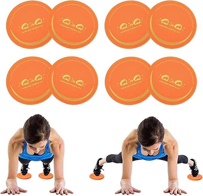 Exercise Core Sliders for Working Out, Dual Sided Sliding Discs Use on Hardwood Floors, Workout Glider Discs Abdominal & Total Body Gym Exercise Equipment for Home