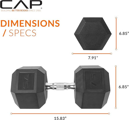 CAP Barbell Coated Hex Dumbbell Weight