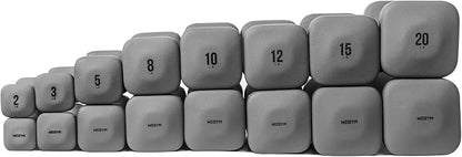 SafeGrip Dumbbells with Anti-Slip, Thick Handles and Flat, Sturdy Sides for Secure Workouts at Home, for Weightlifting, and Personal Training