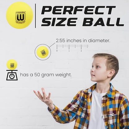 Winnwell Sports Street Hockey Balls - Indoor & Outdoor Balls with Storage Bag - Hockey Gear Ideal for Road, Or Street Hockey Games – 65mm & 50 Gram Weight