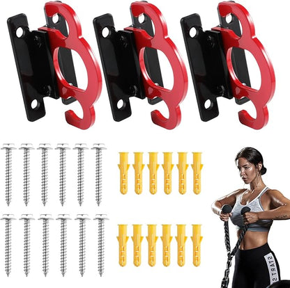 Resistance Band Wall Anchors Gym Wall Anchor System Versatile Space-Saving Solution with Resistance Band Bar and Wall Anchors for Home Gym Workouts Strength Training