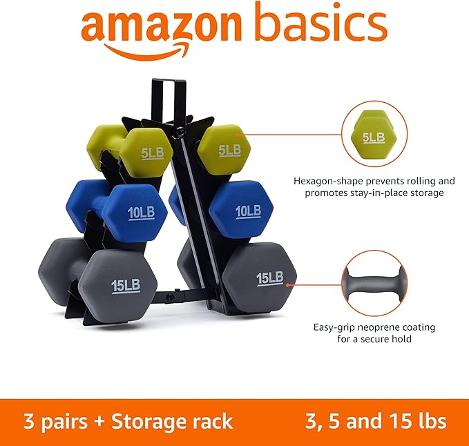 Amazon Basics Neoprene Dumbbell Hand Weights