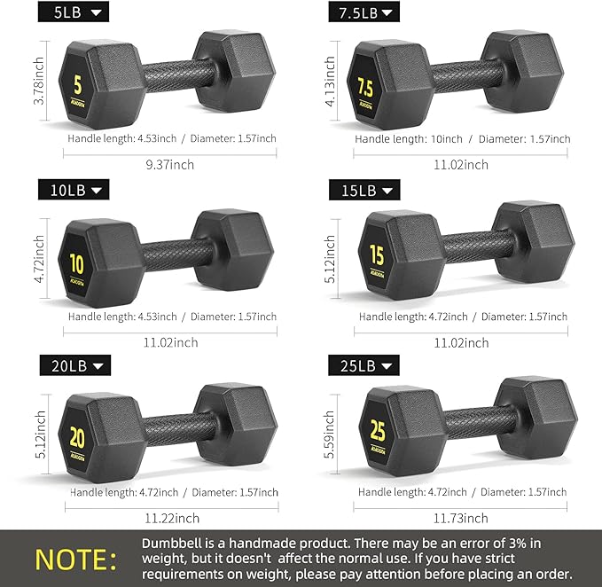 Hex Dumbbells PVC Encase Coating Free Weight Dumbbell