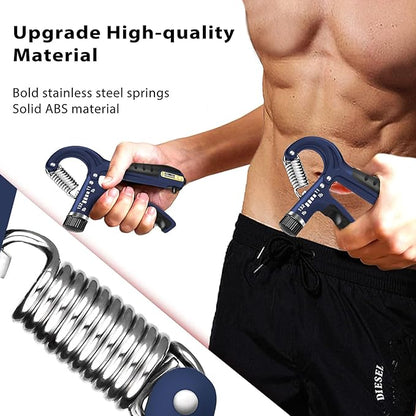 FLYFE Grip Strength Trainer, Plastic, 2 Pack / 5 Pack, 11-132 lbs, Forearm Strengthener, Hand Squeezer Adjustable Resistance, Hand Grip Strengthener for Muscle Building and Injury Recovery