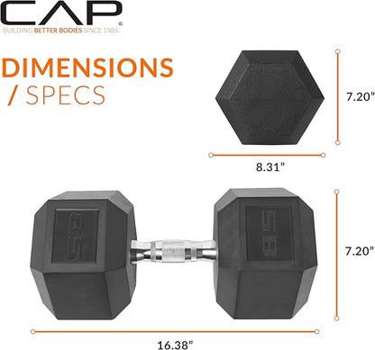 CAP Barbell Coated Hex Dumbbell Weight