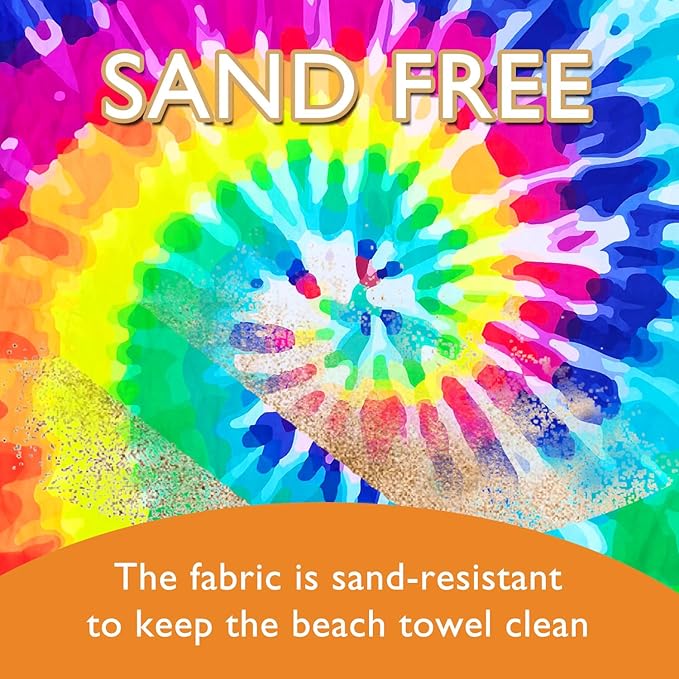 Beach Towel - Microfiber Beach Towels(71" x 40" - 1Pcs) - Quick Dry Sand Proof Absorbent Compact Beach Blanket - Lightweight Towel for Beach Swimming Surfing Sports Yoga Gym(Bandhnu)