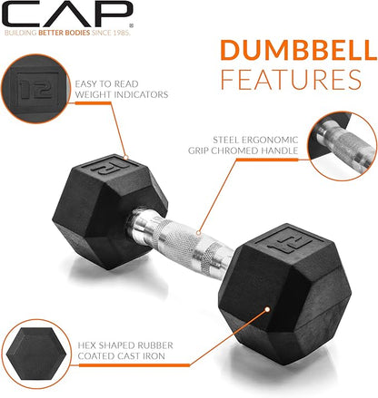 CAP Barbell Coated Dumbbell Weight Pairs | Multiple Options