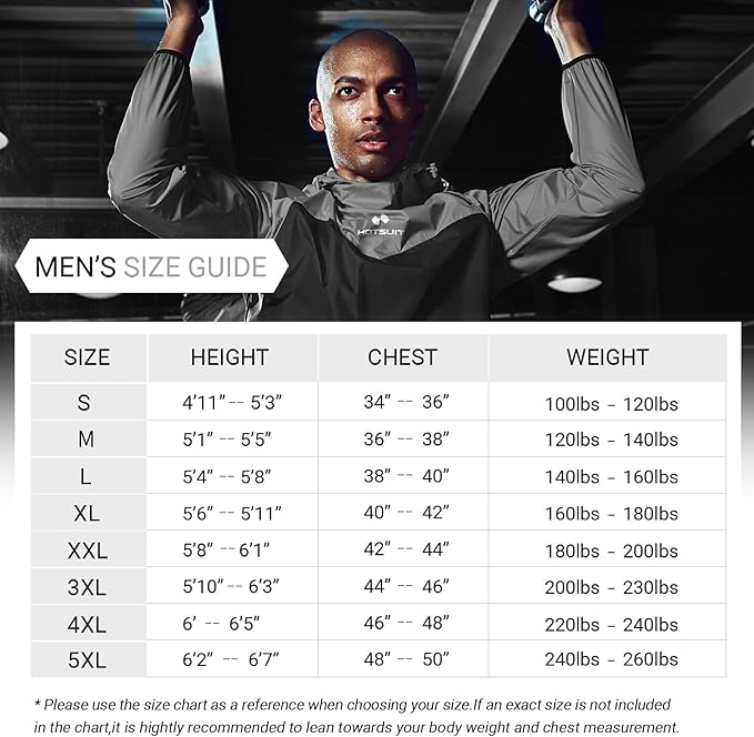 HOTSUIT Sauna Suit for Men Sweat Sauna Jacket Pant Gym Workout Sweat Suits