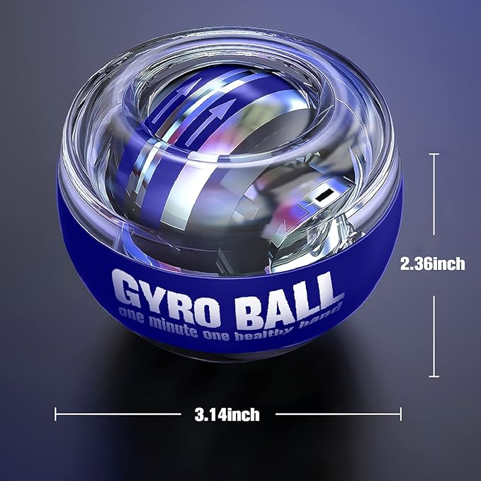 Wrist Trainer Ball Auto-Start Wrist Strengthener Gyroscopic Forearm Exerciser Gyro Ball for Strengthen Arms, Fingers, Wrist Bones and Muscles