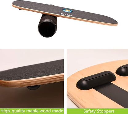 Balance Board Trainer Wooden Training Equipment for Fitness Workout, Hockey‎, Skateboarding, Surfing and Snowboarding