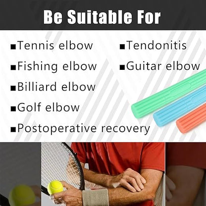 Flex Therapy Bar，Tennis Elbow Therapy Bar,Relieve Tendonitis Pain & Improve Grip Strength, Resistance Bar for Golfers Elbow, Tendonitis, Wrist, Forearms Pain Relief