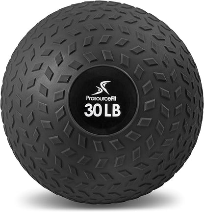 ProsourceFit Slam Medicine Balls 5, 10, 15, 20, 25, 30, 50lbs Smooth and Tread Textured Grip Dead Weight Balls for Strength and Conditioning Exercises, Cardio and Core Workouts