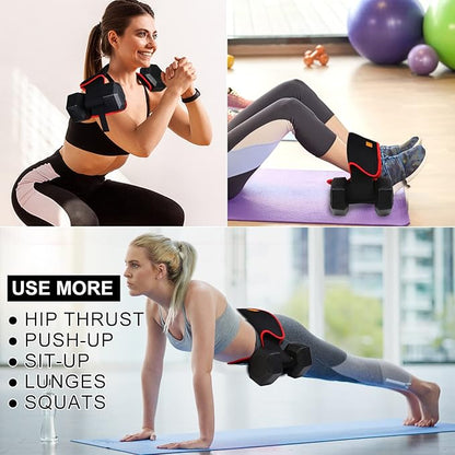 Hip Thrust Belt for Dumbbell, Booty Belt for Dumbbells, Won't Scratch Hip, Non Slip Belt Buckle, Easy to Use for Home Workouts