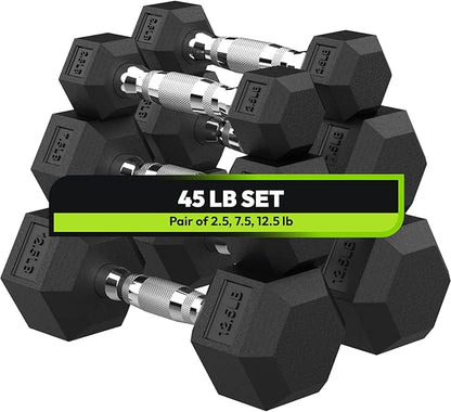 Hex Dumbbell Set 3-100 lb 2, Hand