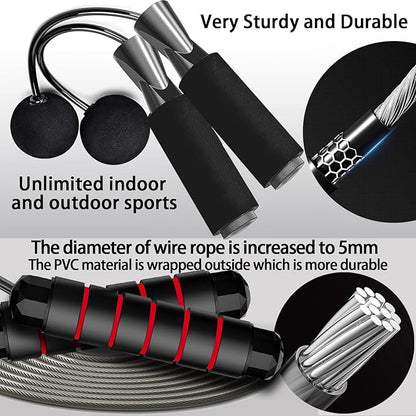 Jump Rope, Exercise Jumprope for Men Women and Kids Workout,Rapid Speed Jumping Rope for Cardio and Endurance Training,for Home Aerobic Exercise Equipment