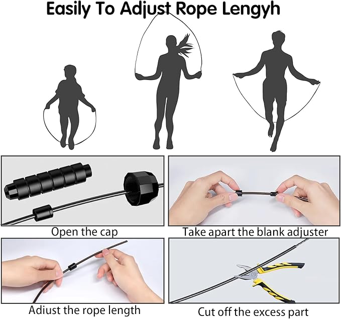 Jump Rope, Exercise Jumprope for Men Women and Kids Workout,Rapid Speed Jumping Rope for Cardio and Endurance Training,for Home Aerobic Exercise Equipment