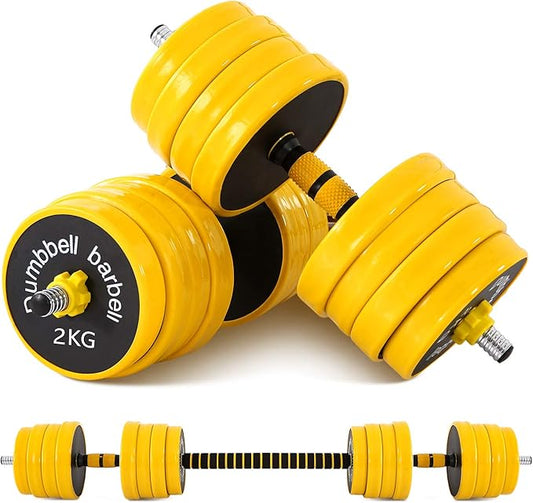 Nice C Weights, Dumbbell Set, Kettlebells, Adjustable Dumbbells, Barbell Weight Set, 20-40-50-70LB 3-in-1 set, Non-Slip, All-purpose