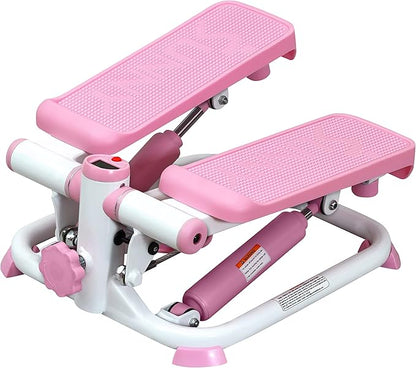 Sunny Health & Fitness Mini Steppers for Exercise at Home, Stair Step Workout Machine with Resistance Bands, Full Body Cardio Equipment, Optional Smart Stepper with SunnyFit App Connection