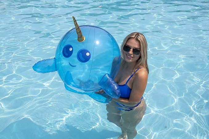 Swimline Beach Balls for Kids Toddlers and Adults Up to 24 36 Inch Large Sizes Easy Fun Design Classic Rainbow Emoji for Pool Beach Lake Volleyball Inflatable Toys Outdoor Games Summer Water Party