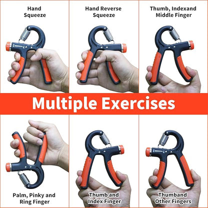 Grip Strength Trainer, Hand Gripper Strengthener with Adjustable Resistance 11-132 Lbs (5-60kg), Forearm Strengthener with Non-Slip Gripper for Muscle Building and Injury Recover Gym/Home