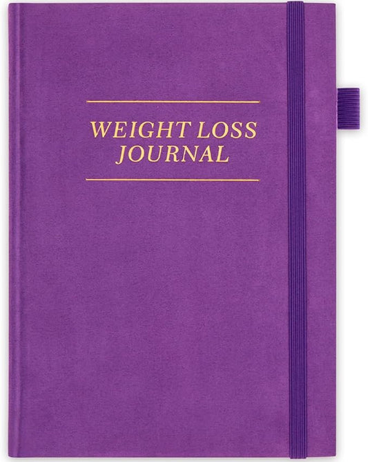 Weight Loss Journal for Women, 90 Days Food and Fitness Planner, Calories Counter Book to Track Meal and Exercise, Weightlifting Journal Home Gym Accessories Gift-Purple