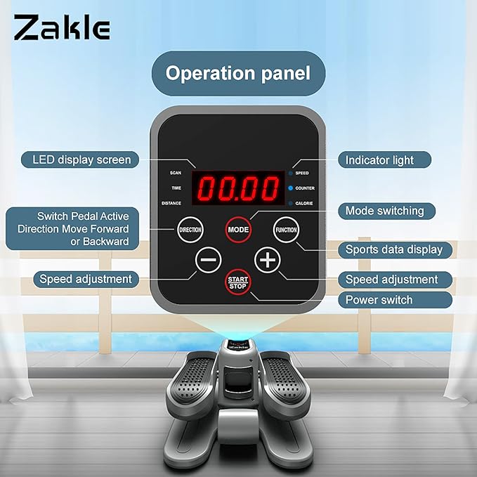 Zakle Under Desk Elliptical Machine 12 Adjustable