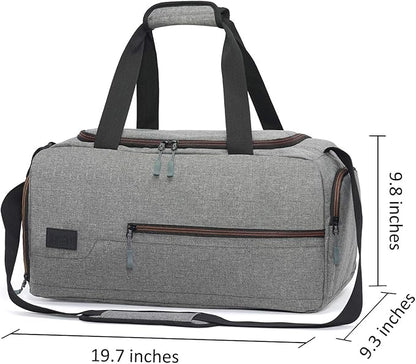 Water Resistant Sports Gym Travel Weekender Duffel Bag with Shoe Compartment