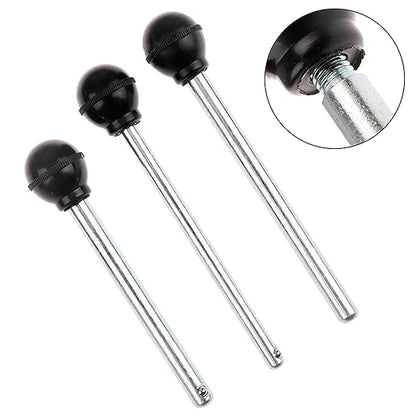 1Pack 3/8" Dia Round Black KNOB Weight Stack Pin Stainless Gym Equipment Locking Weight Loading Pin Strength Training Multifunction Replacement Part ，FREE Lanyard (1Pack, Φ3/8in x 4-1/4in)