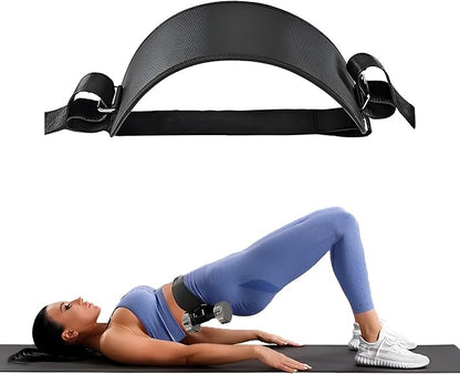 CoreVibe Exercise Hip Thrust Belt, Easy to Use with Kettlebells, Dumbbells or Plates, Adjustable for the Gym, Home or On the Go, Heavy & Light Weight Lifting, Glute Workout Equipment, Unisex