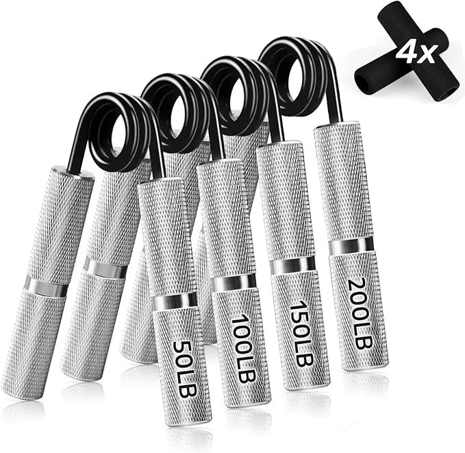 Hand Gripper Strengthener Set 50LB-300LB, Grip Strength Trainer (1/2/4/6 Pack) Forearm Strengthener for Muscle Building, Hand Sensitivity Training, Hand Rehabilitation Exercising