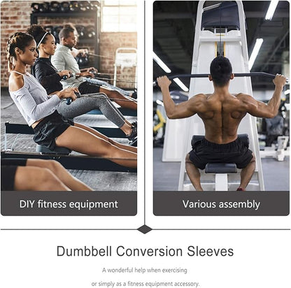 BESPORTBLE 1pc Practical Gym Attachment Handle Arm Sleeve Training and Steel Fitness Back Accessory Muscles Landmine Core Weight Home Eyelet Exercises Sleeves for Dumbbell T Barbell