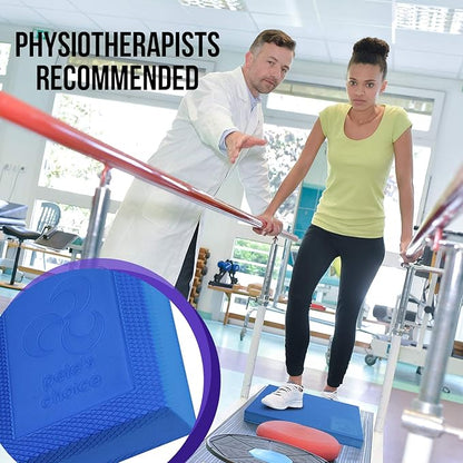 XL or L Foam Balance Pad - FREE Stretching Strap & Booklet | Extra Large Balance Pads - Physical Therapy, Ankle & Knee Rehab