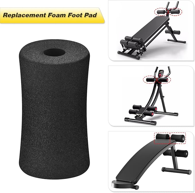 Foam Foot Pads Rollers Set of a Pair，Machine tube leg foam roller pad replacement，Leg Extension for Weight Bench for Inversion Table，Weight Bench and Exercise Machines Equipments