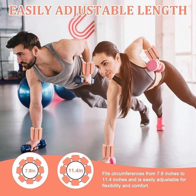 Adjustable Ankle Weights for Women Men Kids Wrist Ankle Weights Increase Training Intensity Wrist Weights Sets Increase Training Intensity for Yoga, Pilates, Aerobics, Gym, Swimming, Hiking