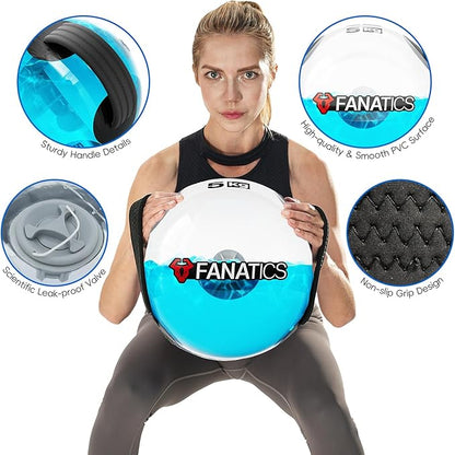 FANATICS Water Weight Aqua Bags Water Sandbag Adjustable Training Power Bag, Sandbag Dumbbells Kettlebell Alternative Training Power Bag Balance Trainer Portable Stability Fitness Equipment