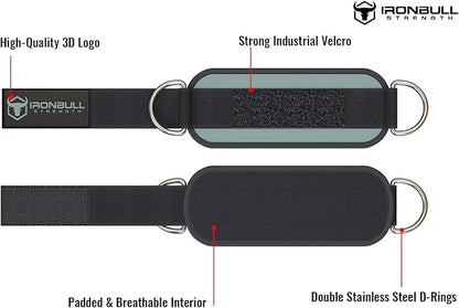 Iron Bull Strength Ankle Straps for Cable Machines