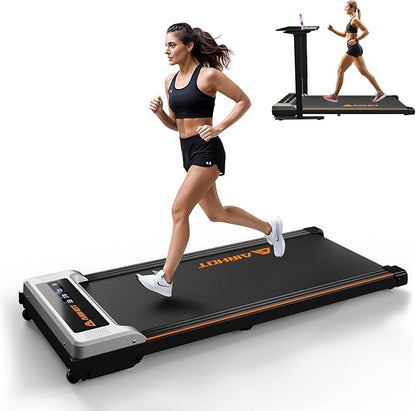 Walking Pad Treadmill, 2.5HP Under Desk Treadmill with Remote Control & LED Display, Quiet Desk Treadmill for Compact Space, Portable Treadmill for Home Office Use