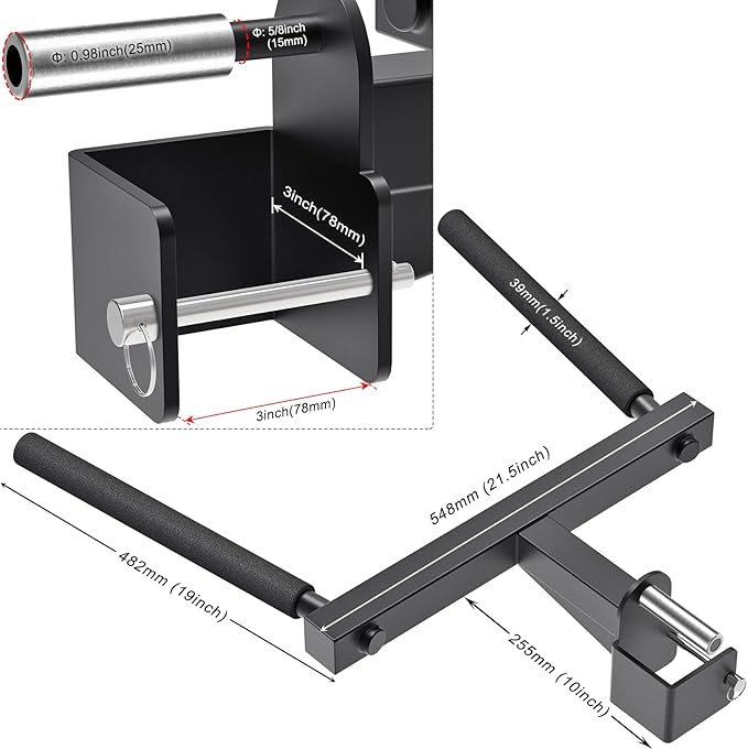 Kipika Y-Shaped Dip Bar for 2"x2"and 3"x3" Power Cage - Dip Bar Attachments for Home Gym - Heavy Duty Power Rack Attachments - Squat Rack Accessories for Strength Training