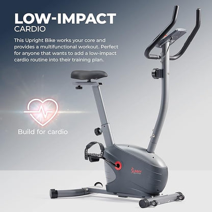 Sunny Health & Fitness Elite Interactive Performance Series Stationary Exercise Upright Bike with Optional Exclusive SunnyFit® App Enhanced Connectivity