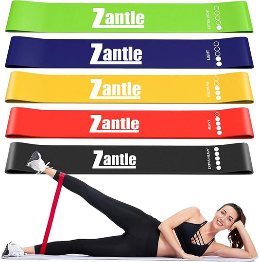 Resistance Band Loops, Workout Bands for Men & Women, Exercise Bands for Physical Therapy, Rubber Resistance Bands Set of 5, Elastic Bands for Home Fitness, Yoga, Gym Training