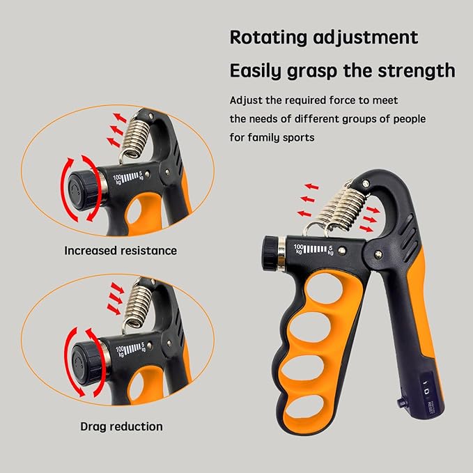 Gain Herculean Strength with our Grip Strength Trainer - Crush Forearm Exercises with Adjustable Resistance and Ergonomic Design