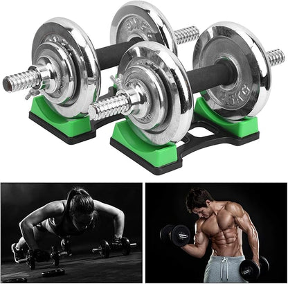 VGEBY Dumbbell Frame Stand, 2 Pcs ABS Dumbbell Bracket Mat Portable Storage Frame Stand Adjustable Floor Holder Fitness Equipment Combined Fitness Supplies Dumbbell